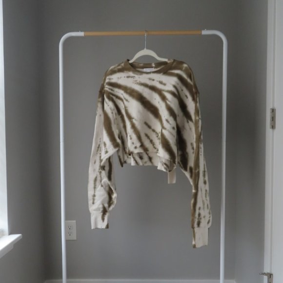 Good American Tie Dye Cropped Sweatshirt, Size 4 - USA-Made Essential - Picture 2 of 4